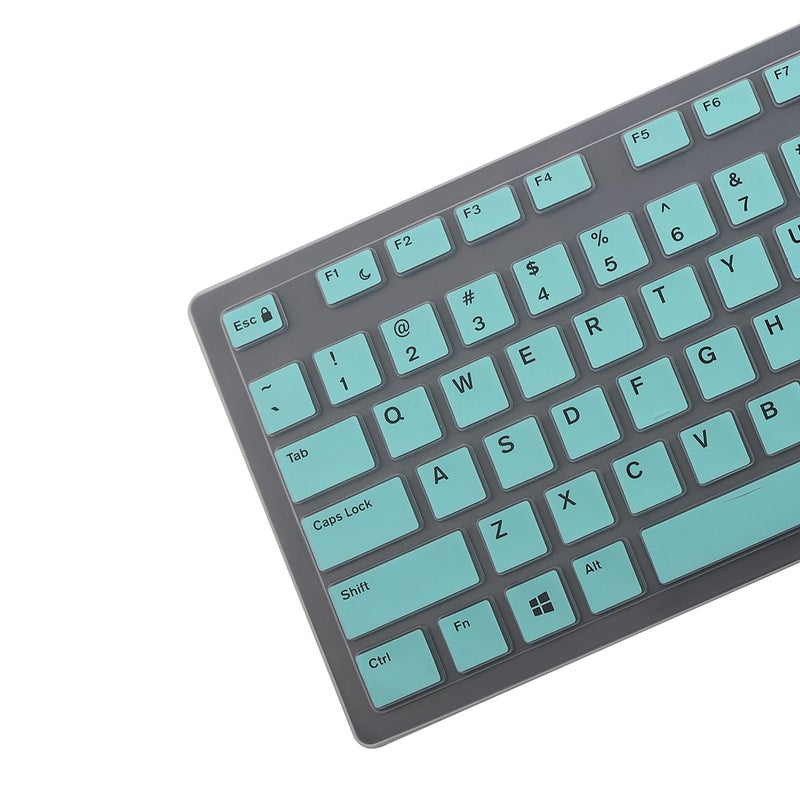 MUBUY-GOL Keyboard Cover Skin for Dell KM636 KB216 KB216t KB216d KB216p Wired & Wireless Keyboard, Dell Optiplex 5250 3050 3240 5460 7450 7050, Dell Inspiron Desktop 24" 27" 5400 5490 7700 7790 3475 3670 3477 - Image 3